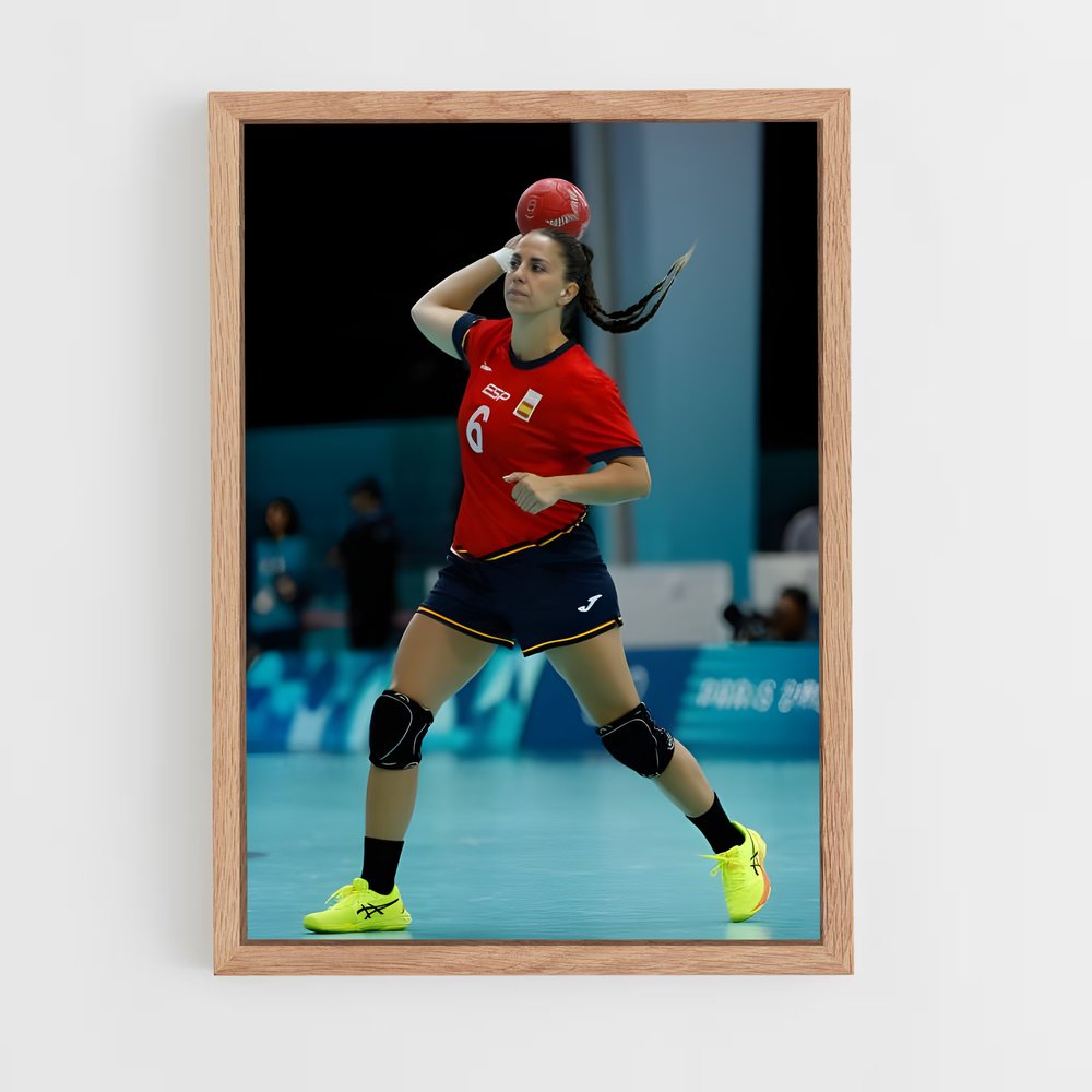 Poster L'Équipe en Rouge – affiche Handball (vue 4)